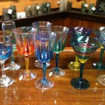 Hand-painted wine glasses at OceanArts